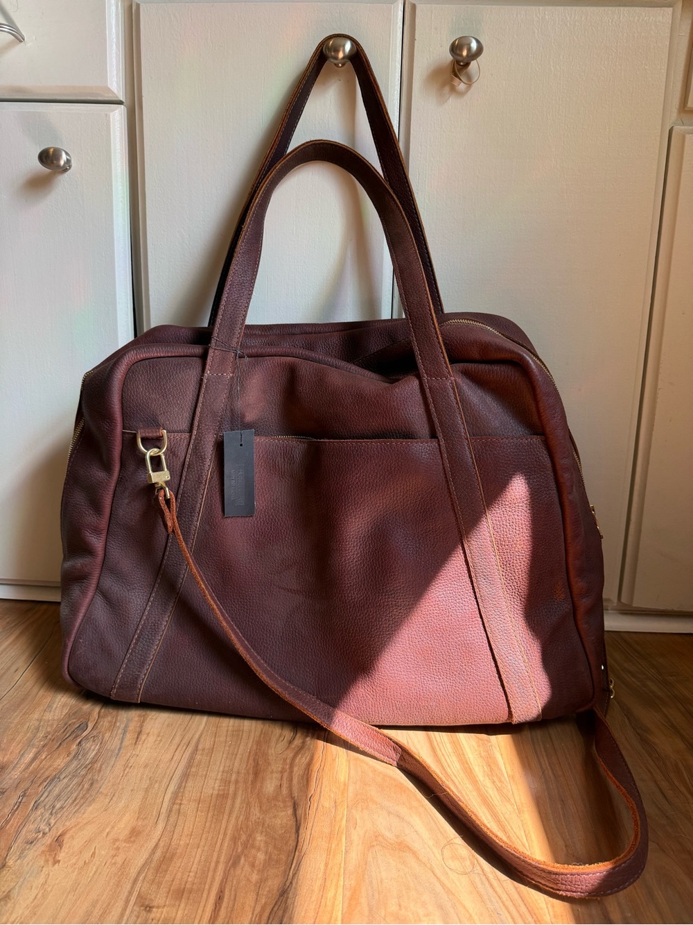 Parker Clay Dark Brown Leather Weekend Bag